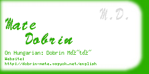 mate dobrin business card